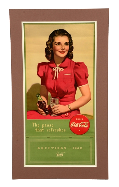 1940 COCA-COLA ADVERTISING CALENDAR. 