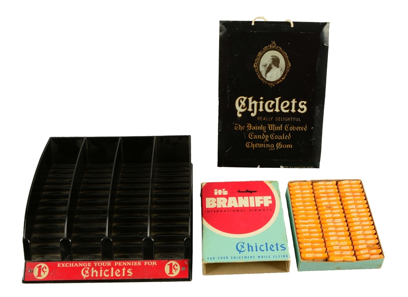 LOT OF 3: CHICLETS CHEWING GUM PIECES.