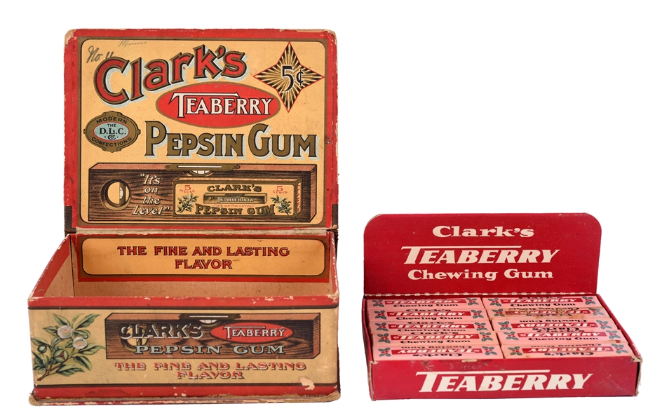 TEABERRY CHEWING GUM DISPLAY BOX. 