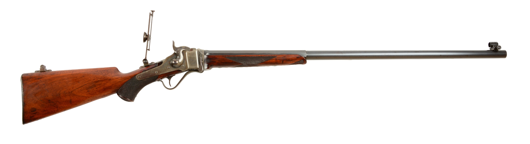 (A) SHARPS MODEL 1874 NO. 2 LONG RANGE SINGLE SHOT RIFLE.