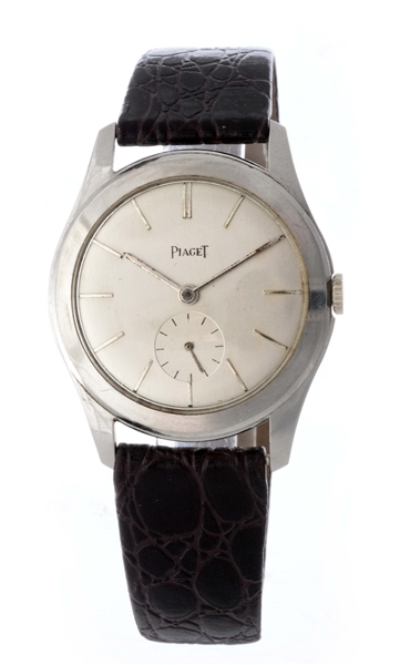 VINTAGE STAINLESS STEEL PIAGET WRISTWATCH MODEL NUMBER G 34.