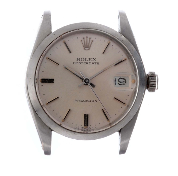 VINTAGE ROLEX STAINLESS STEEL OYSTERDATE PRECISION WRISTWATCH MODEL NUMBER 6466.