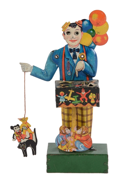 GERMAN TIN LITHO WIND UP BALLOON MAN WITH MICKEY MOUSE. 