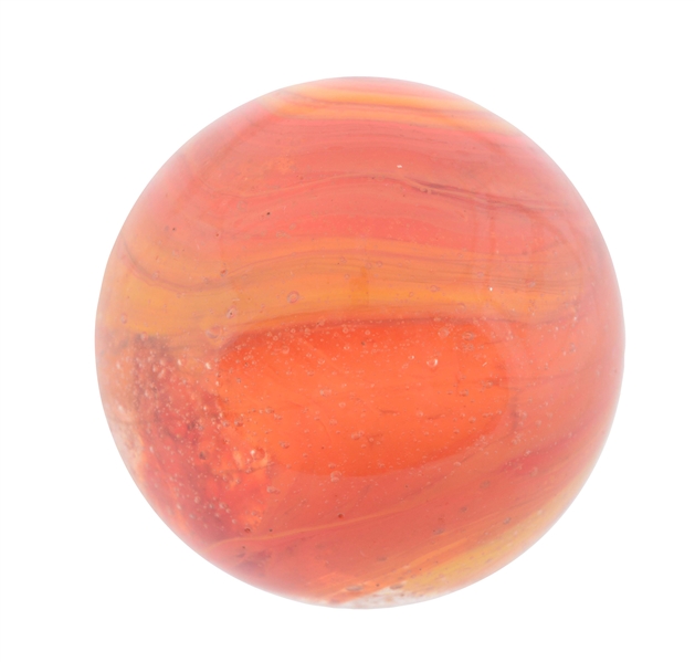 CHRISTENSEN AGATE ORANGE & YELLOW SLAG MARBLE.