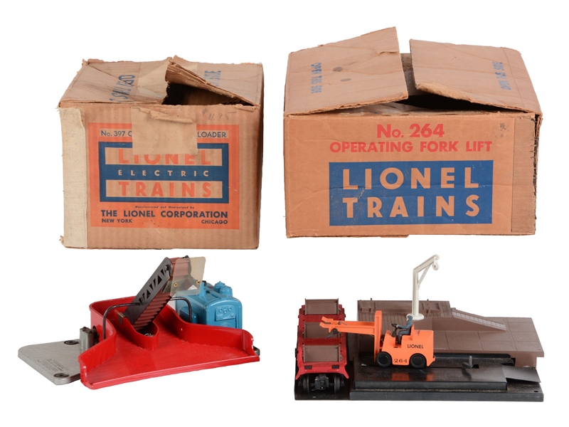 LOT OF 3: LIONEL POST-WAR ACCESSORIES  IN BOXES. 