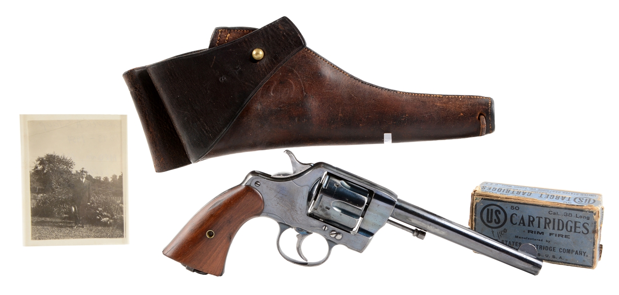 (C) COLT MODEL 1903 U.S. MILITARY REVOLVER WITH HOLSTER.