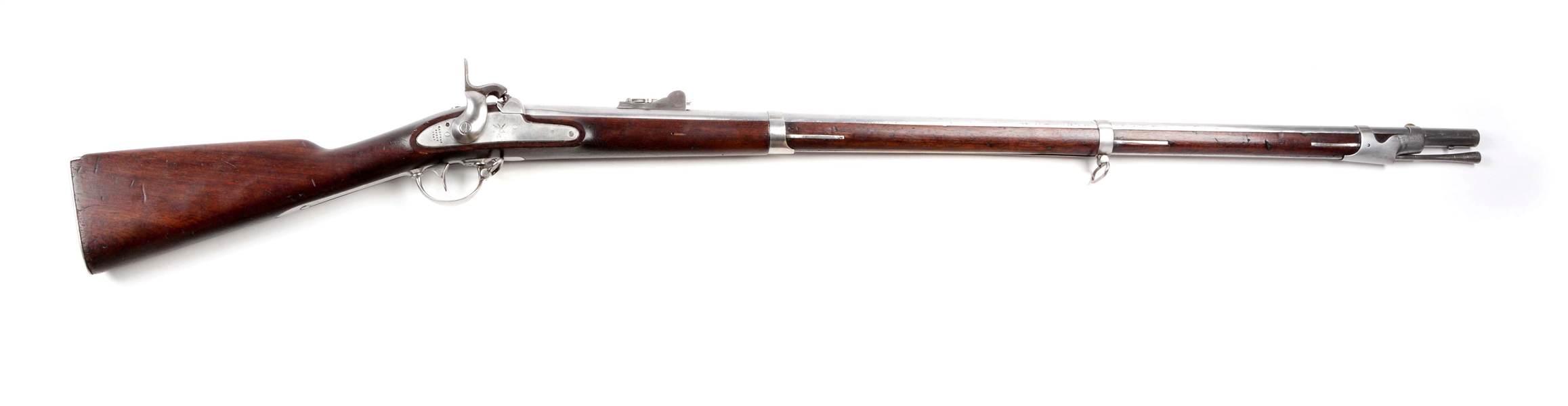 (A) U.S. MODEL 1842 RIFLED & SIGHTED PERCUSSION MUSKET BY HARPERS FERRY.