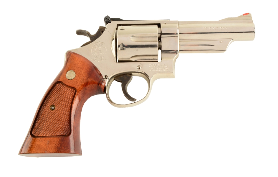 (M) IDD NICKEL S&W MODEL 25-5 DOUBLE ACTION REVOLVER. 