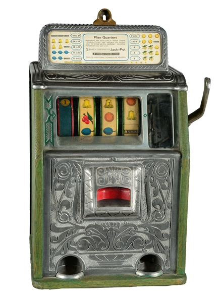 **25¢ CAILLE 4-REEL SUPERIOR JACKPOT SLOT MACHINE. 