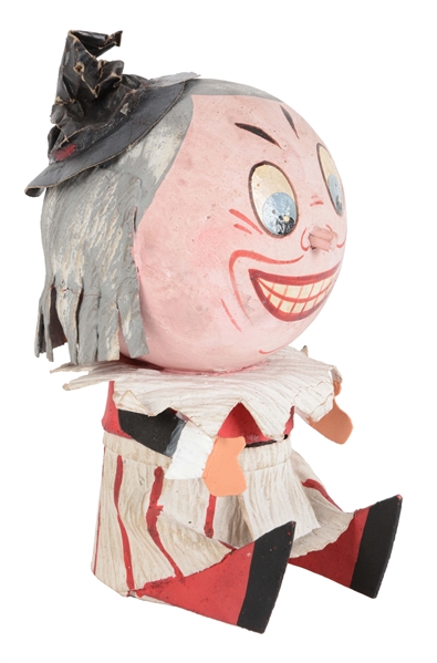 GERMAN PAPIER MACHE WITCH CANDY CONTAINER. 