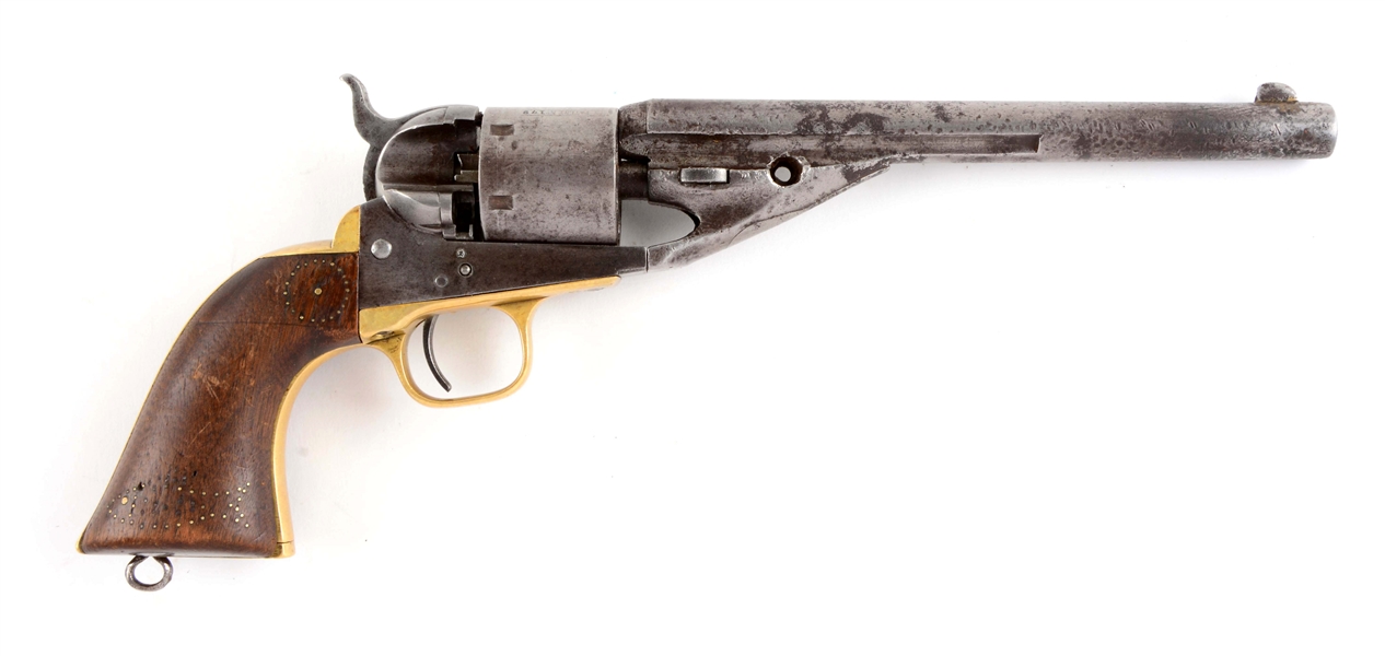 (A) COLT 1861 NAVY CONVERSION REVOLVER WITH HOLSTER.