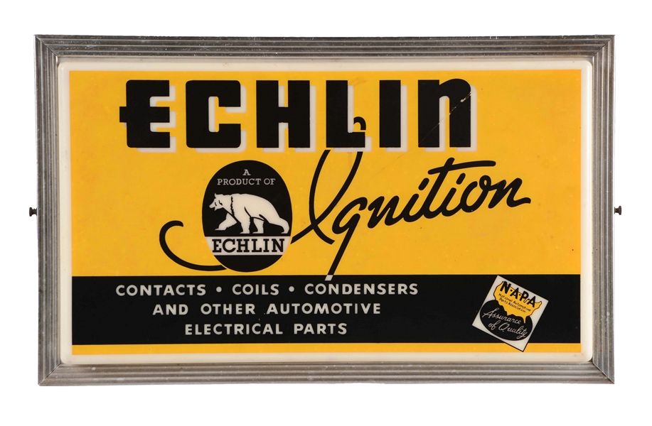 ECHLIN IGNITION LIGHT UP STORE DISPLAY SIGN.