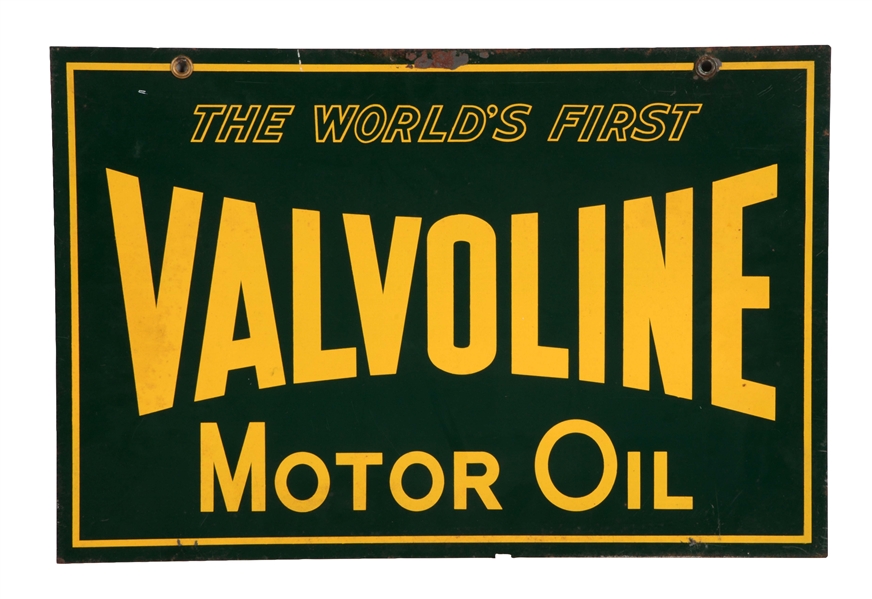 VALVOLINE MOTOR OIL TIN SIGN.