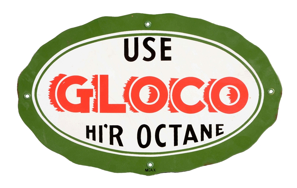 USE GLOCO HIR OCTANE PORCELAIN PUMP PLATE.