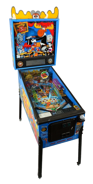 25¢ DATA EASTS ROCKY AND BULWINKLE AND FRIENDS PINBALL MACHINE.