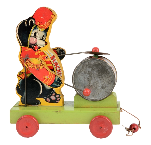 FISHER PRICE PAPER ON WOOD NO. 785 BLACKIE THE DRUMMER. 