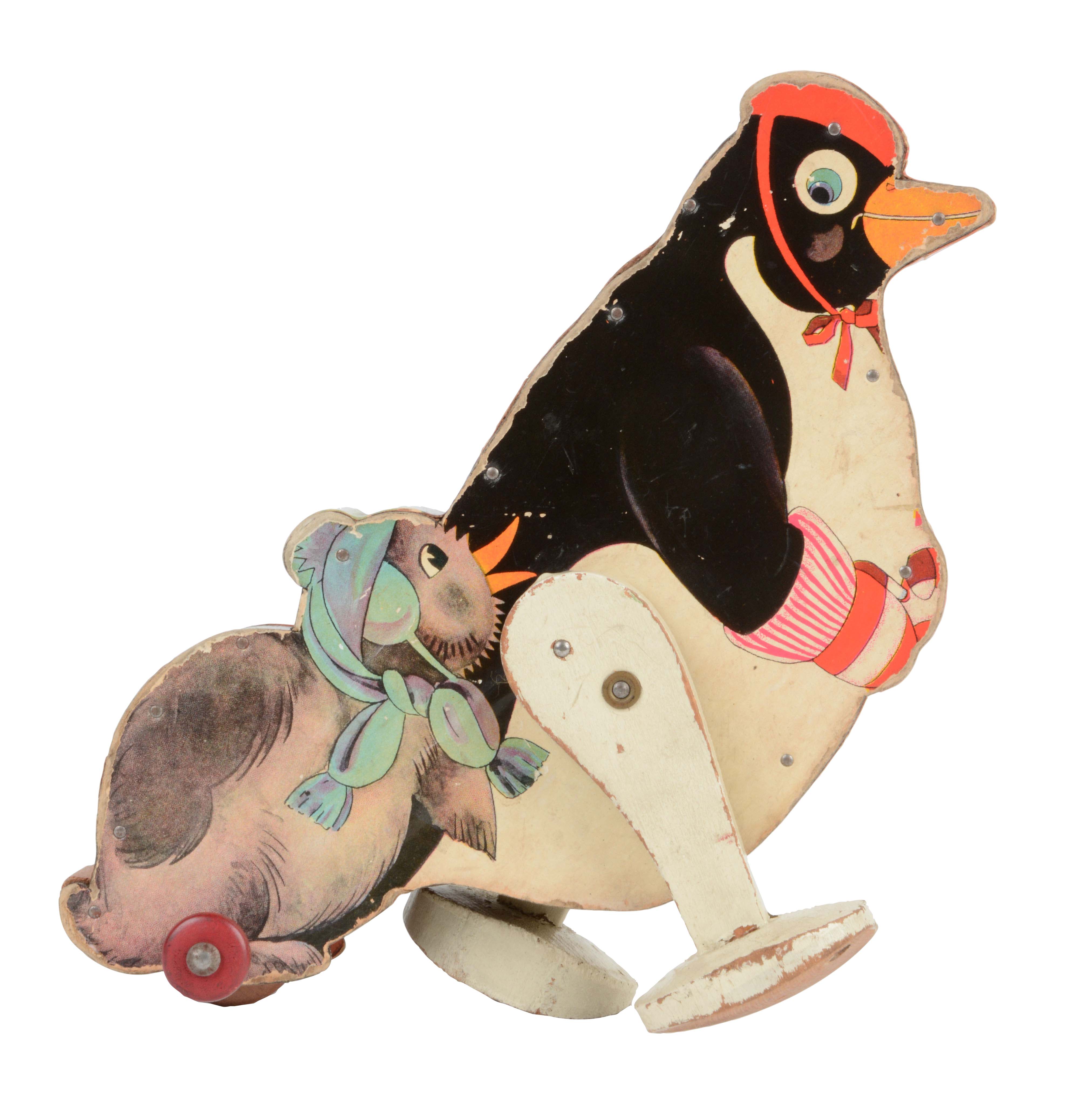 Lot Detail - RARE FISHER PRICE PAPER ON WOOD NO. 345 PENELOPE PENGUIN.
