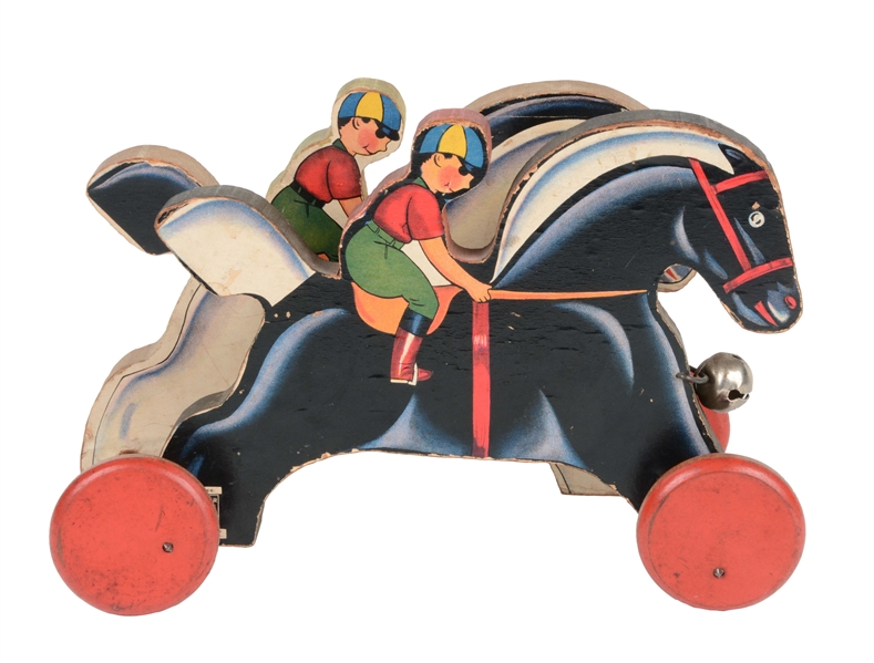FISHER PRICE PAPER ON WOOD NO. 766 PRANCING HORSES. 