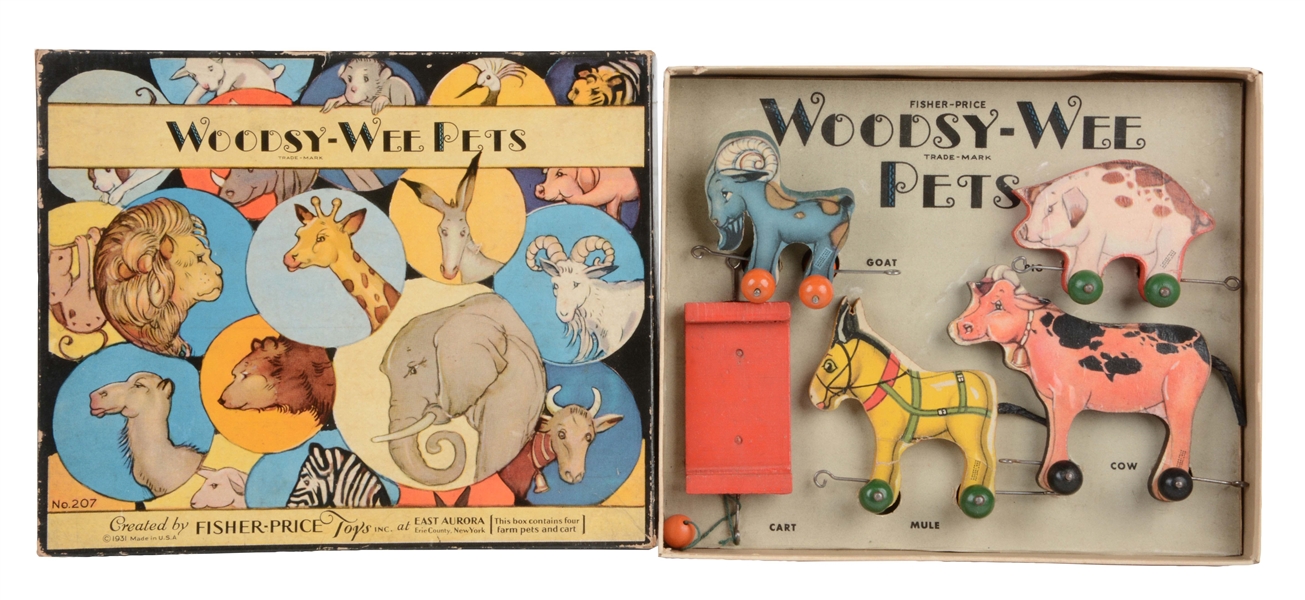 FISHER PRICE PAPER ON WOOD WOODSY-WEE PETS SET NO. 207.