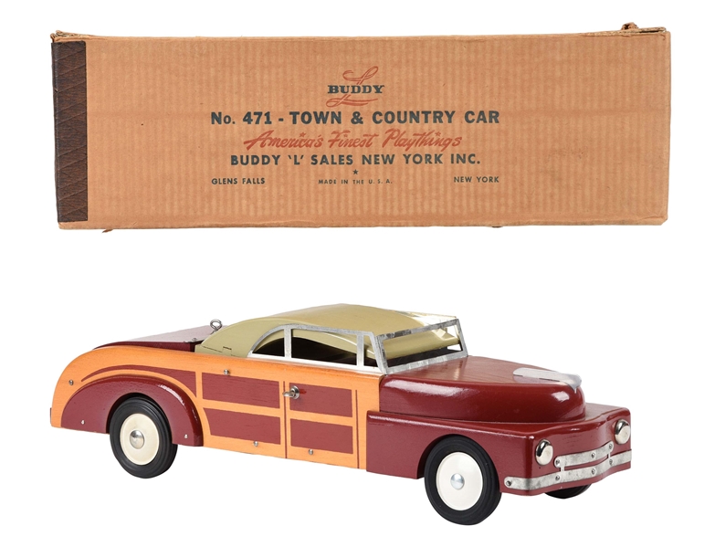 BUDDY L WOOD TOWN & COUNTRY CAR.