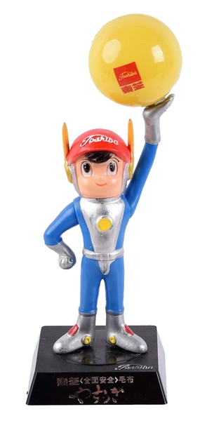 TOSHIBA SPACEMAN PLASTIC AND RUBBER ADVERTISING FIGURE.