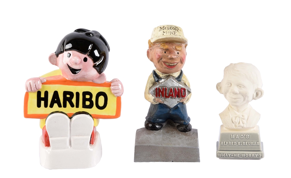 LOT OF 3: ADVERTISING FIGURES.