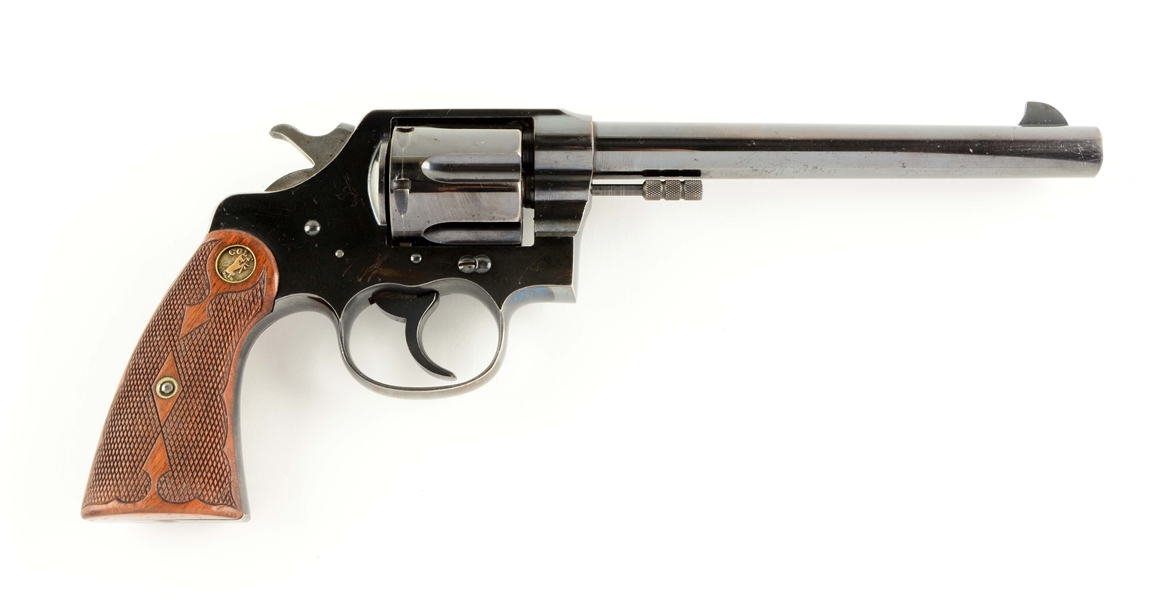 (C) EARLY HIGH POLISH COLT NEW SERVICE DOUBLE ACTION REVOLVER.