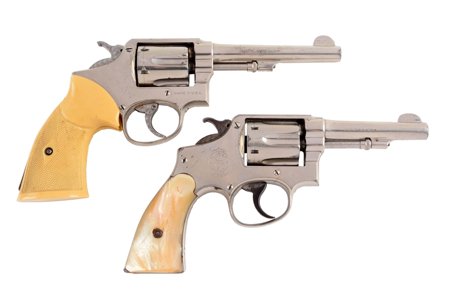 (C) LOT OF 2: SMITH & WESSON DOUBLE ACTION REVOLVERS.