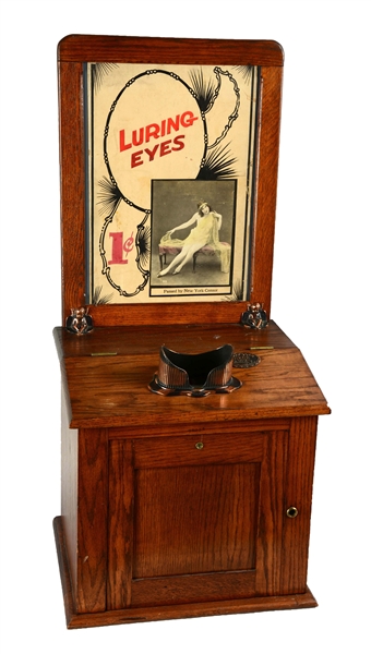1¢ MILLS NOVELTY "LURING EYES" STEREOSCOPE DROP CARD VIEWER. 