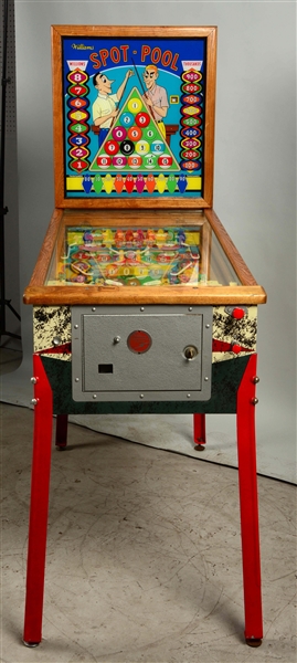 Spot Pool Pinball Lot Detail - 5¢ WILLIAMS SPOT POOL PINBALL MACHINE.