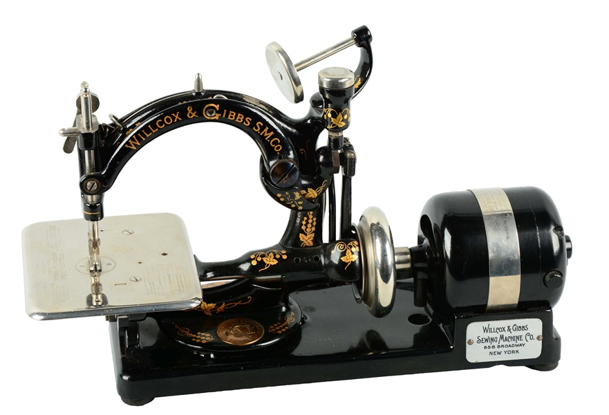 WILLCOX AND GIBBS ELECTRIC SEWING MACHINE.