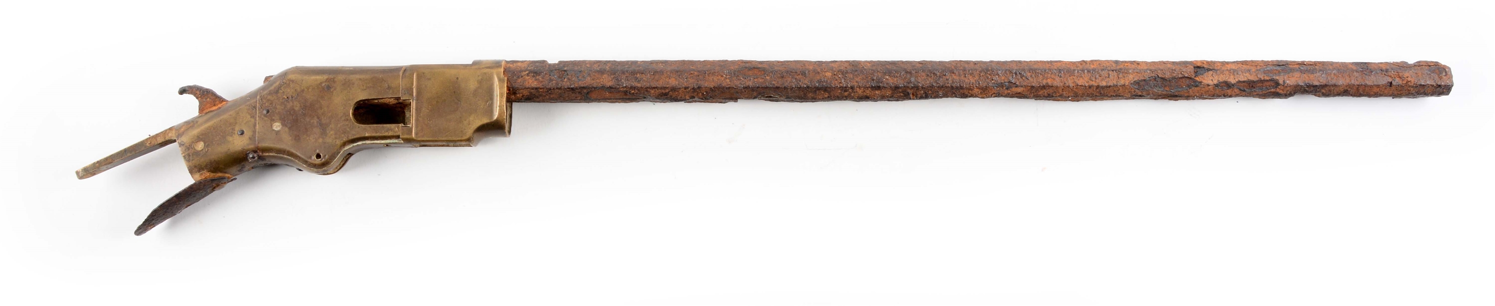 (A) DUG-UP WINCHESTER MODEL 1866 RIFLE.