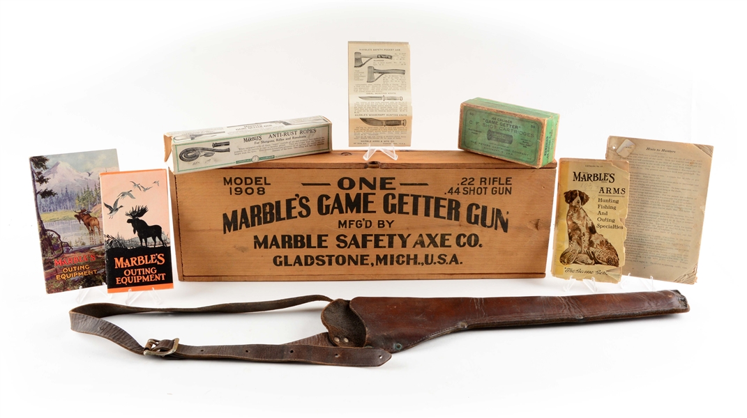 LOT OF MARBLE SAFTEY AXE COMPANY ITEMS.