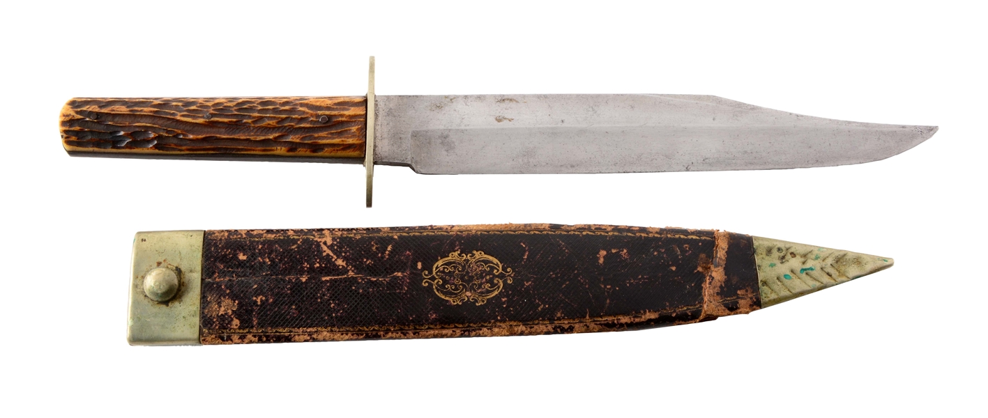 JOSEPH ALLEN & SONS BOWIE STYLE HUNTING KNIFE.