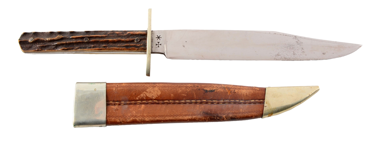 J. RODGERS & SONS BOWIE STYLE HUNTING KNIFE.