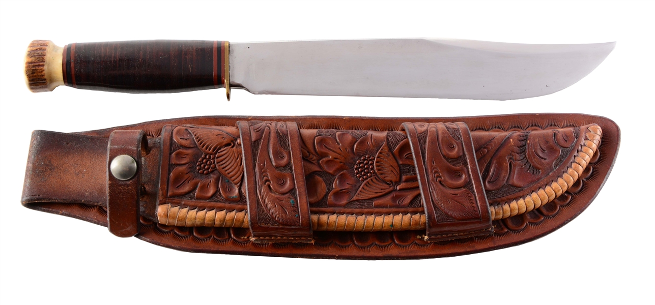 MARBLES GLADSTONE "TRAILMAKER" FIXED BLADE KNIFE.