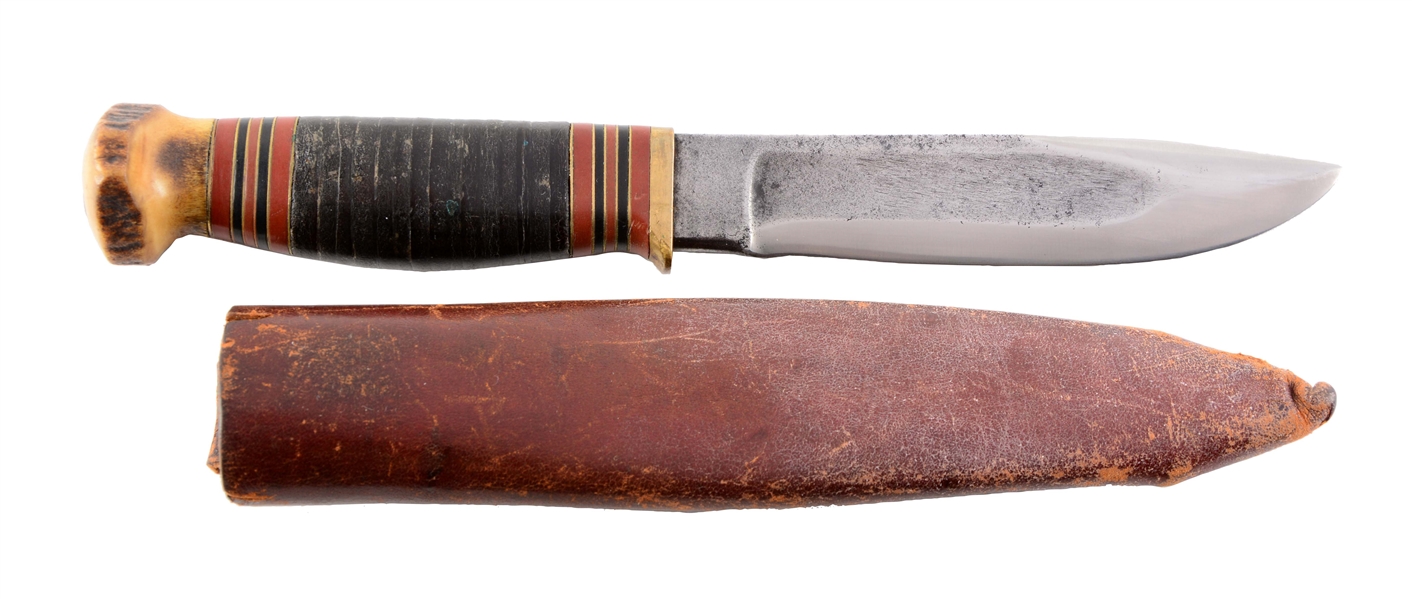 M.S.A. CO. GLADSTONE "IDEAL" FIXED BLADE KNIFE.