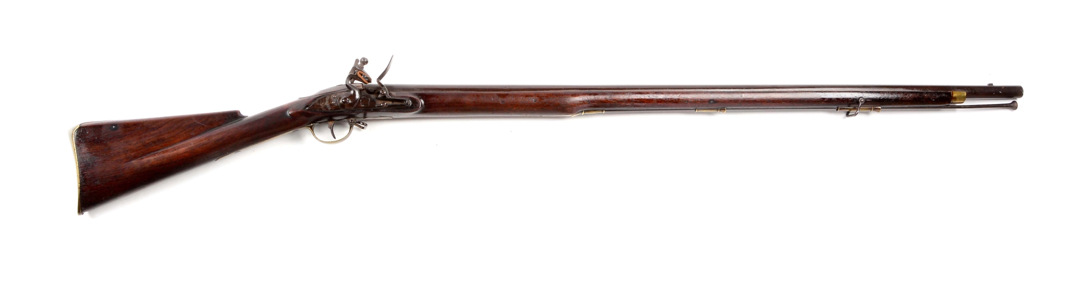 (A) ENGLISH FLINTLOCK MILITIA MUSKET BY SHARPE MADE FOR THE AMERICAN MARKET.
