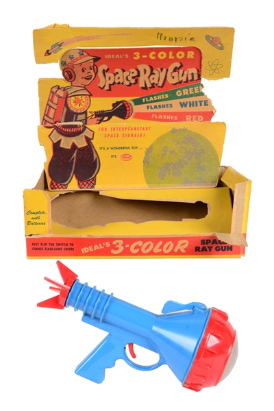 IDEAL SPACE RAY GUN IN ORIGINAL BOX. 