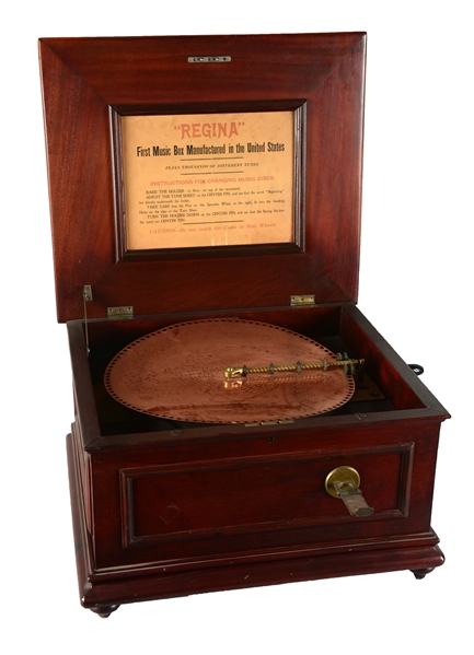 COIN OPERATED REGINA STYLE NO. 51 DISC MUSIC BOX.
