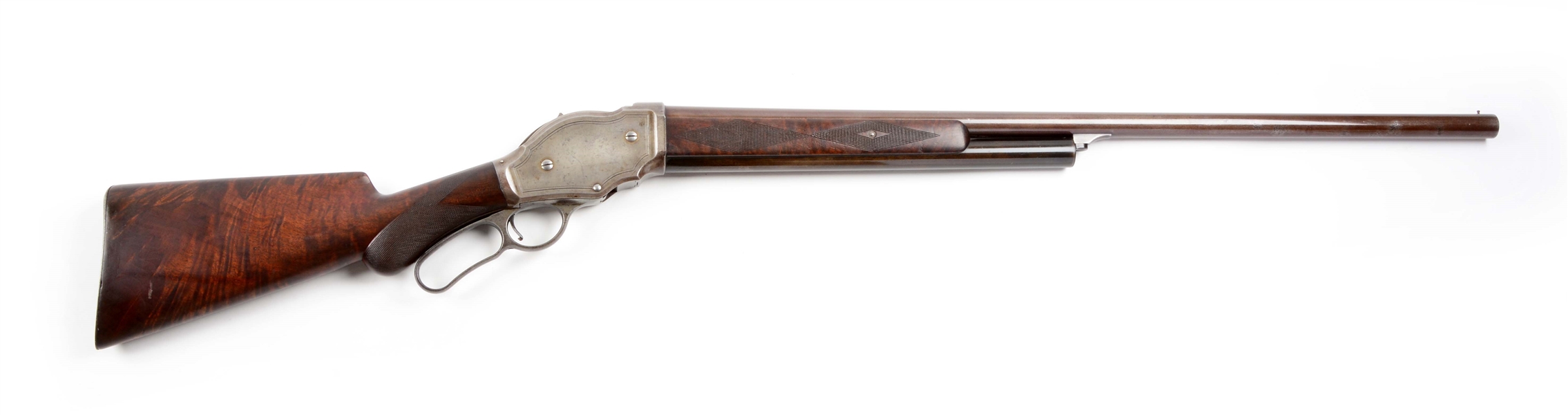 (A) EARLY 1ST YEAR PRODUCTION DELUXE WINCHESTER MODEL 1887 LEVER ACTION SHOTGUN.