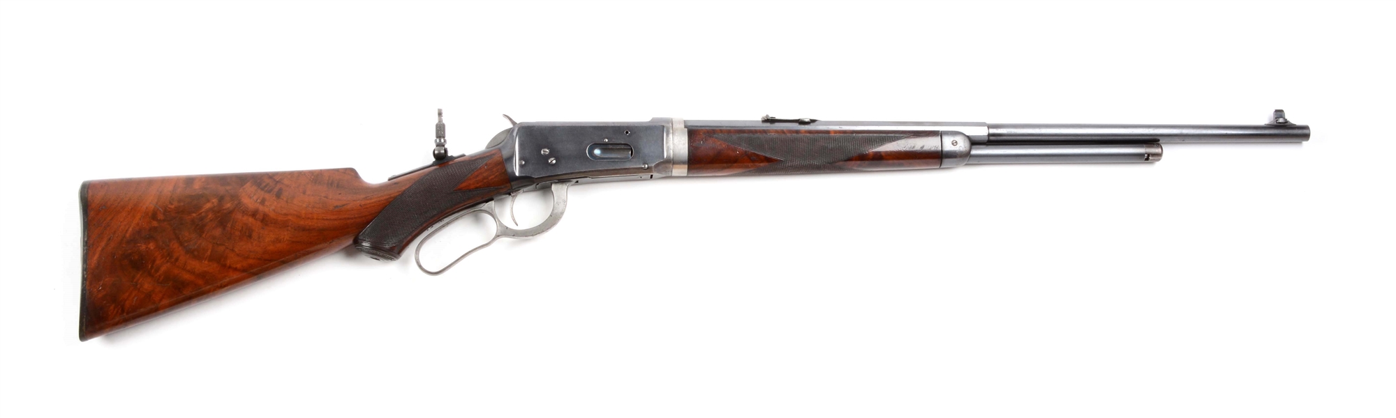 (C) DELUXE WINCHESTER MODEL 1894 LEVER ACTION SHORT RIFLE.
