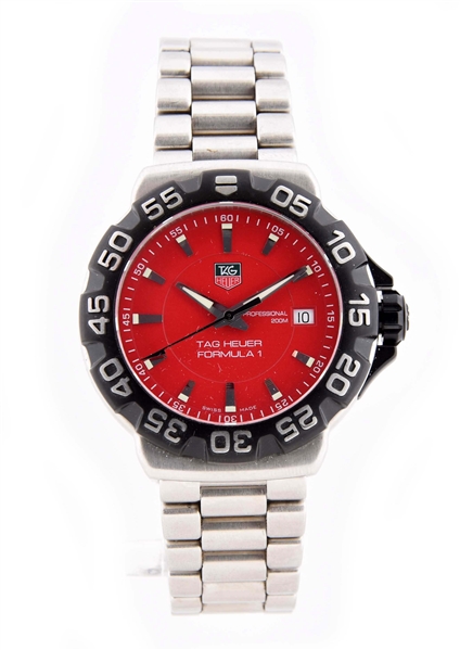 TAG HEUER FORMULA ONE STAINLESS STEEL WITH POUCH & BOX.