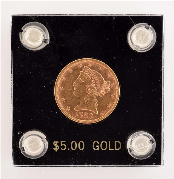1880 $5.00 GOLD LIBERTY .