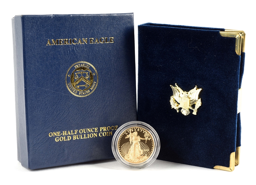 2012 AMERICAN GOLD 1/2 OZ. EAGLE IN ORIGINAL BOX.
