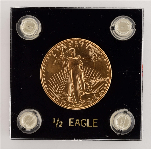 1991 $25 GOLD 1/2 EAGLE.