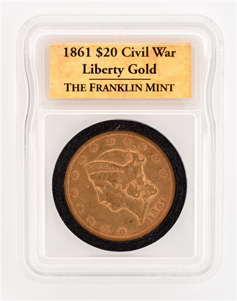 1861 $20 GOLD DOUBLE EAGLE.