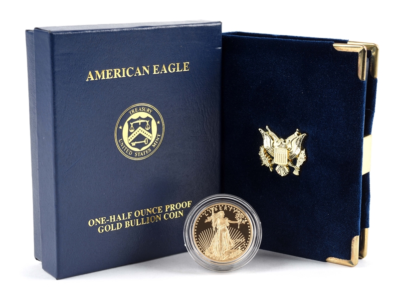 2011 AMERICAN GOLD 1/2 OZ EAGLE IN ORIGINAL BOX.