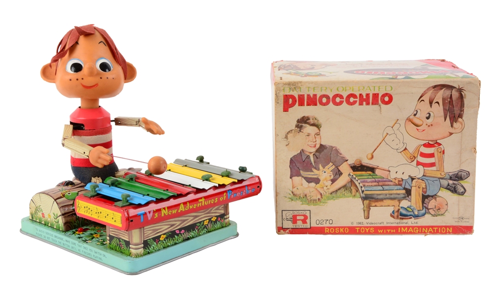 JAPANESE BATTERY OPERATED PINOCCHIO XYLOPHONE PLAYER. 