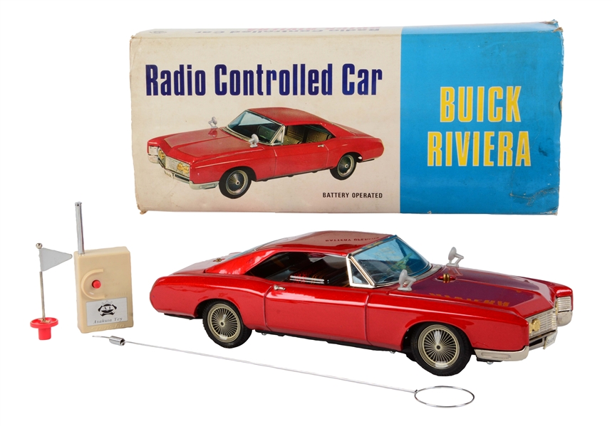 UNUSUAL JAPANESE BATTERY OPERATED BUICK RIVIERA AUTOMOBILE.